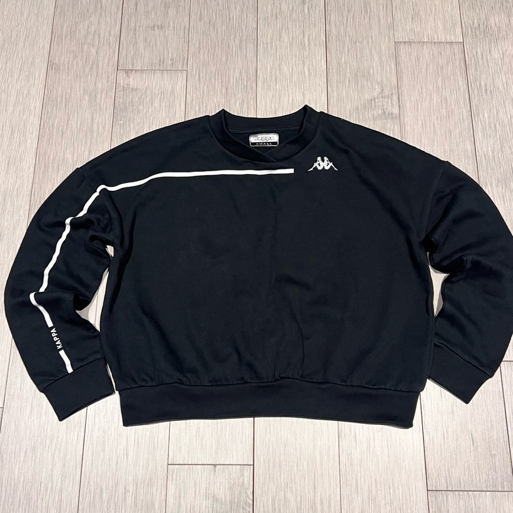 Vintage Kappa Sweatshirt Men/Women Black Sweater Logos 80s Sport Streetwear